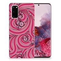 Samsung Galaxy S20 Hoesje maken Swirl Pink - thumbnail