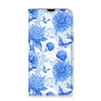 Smart Cover voor iPhone 13 Flowers Blue - thumbnail