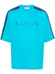 Lanvin t-shirt à logo brodé - Bleu