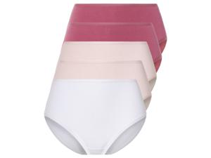 esmara 5 dames-slips (S (36/38), Rood/lichtroze/wit)