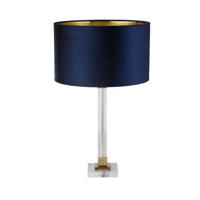 Searchlight Design tafellamp Scarborough goud met donkerblauw EU67522AZ - thumbnail