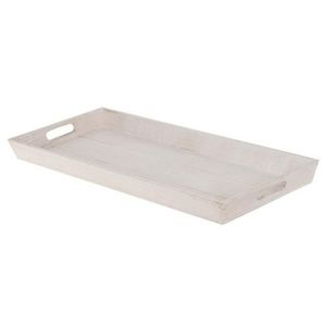 Kaarsen plateau houten dienblad wit 58 cm