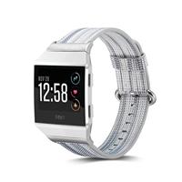 By Qubix - Compatible met Fitbit Ionic TPU bandje - Grijs/Blauw - Compatible fitbit bandje