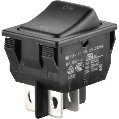 TRU COMPONENTS 1587547 Wipschakelaar TC-R13-117A-01 250 V/AC 10 A 1x uit/aan Continu 1 stuk(s)