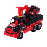 Cavallino Toys Cavallino Mammoet Torpedo Vrachtwagen met Graafmachine, 44,5cm - thumbnail