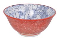 Tokyo Design Studio - Mixed Bowls - Blauw/Rode Kom - Sakura - 14.8 x 6.8cm 500ml - thumbnail