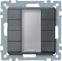 Merten 627814 knop 4-voudig plus, antraciet, systeem M