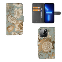 Hoesje voor iPhone 13 Pro Vintage Bird Flowers - thumbnail