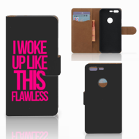Google Pixel Hoesje met naam Woke Up - Origineel Cadeau Zelf Maken