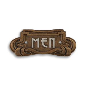 GIETIJZEREN ART NOUVEAU "MANNEN" PLAQUETTE