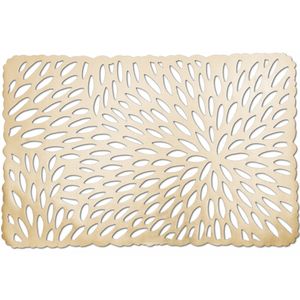 1x Rechthoekige placemats glanzend goud 29 x 44 cm