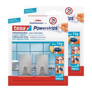 4x Tesa Powerstrips metaal haken small klusbenodigdheden