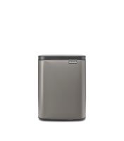 Brabantia bo afvalemmer 7 liter met kunststof binnenemmer platinum - thumbnail