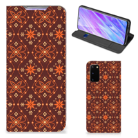 Samsung Galaxy S20 Hoesje met Magneet Batik Brown