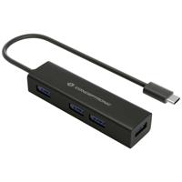 Conceptronic HUBBIES07B interface hub USB 3.2 Gen 1 (3.1 Gen 1) Type-C 5000 Mbit/s Zwart - thumbnail