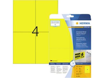 Herma 8032 Folie-etiketten 105 x 148 mm Polyester folie Geel 100 stuk(s) Extra sterk hechtend Laser (zwart/wit), Laser (kleur), Kopiëren (zwart/wit), Kopiëren Herma 8032 Folie-etiketten 105 x 148 mm Polyester folie Geel 100 stuk(s) Extra sterk hechtend Laser (zwart/wit), Laser (kleur), Kopiëren (zwart/wit), Kopiëren