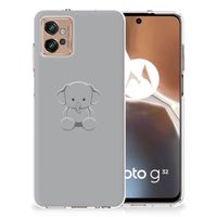 Motorola Moto G32 Telefoonhoesje met Naam Grijs Baby Olifant