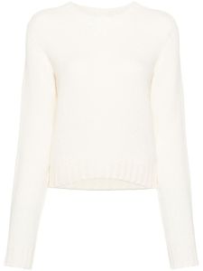 Palm Angels curved-logo wool-blend jumper - Tons neutres