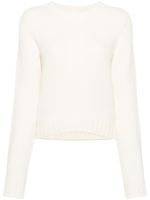 Palm Angels curved-logo wool-blend jumper - Tons neutres