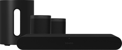 Sonos Ray 5.1 + One (2x) + Sub Mini Zwart Sonos Ray 5.1 + One (2x) + Sub Mini Zwart