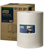 Reiningingsdoek Tork W1 herbruikbaar nonwoven 400 vel wit 510137 - thumbnail