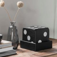 MUST Living Decoratie Dice Teakhout - Zwart