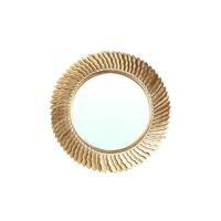 PTMD Posh Gold iron mirror leafs frame round - thumbnail