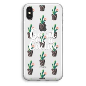 Cactus quote: iPhone XS Transparant Hoesje