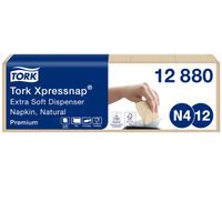 Servetten Tork XpressnapÃƒâ€šÃ‚Â® 1/2 vouw 2-laags 1000st naturel 12880 - thumbnail