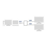 ACT USB-C naar HDMI Dual monitor MST female adapter 4K - thumbnail