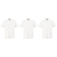 3-Pack maat XL wit poloshirt premium van katoen voor heren