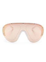 Moncler Eyewear lunettes de soleil oversize à plaque logo - Blanc - thumbnail