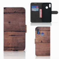 Honor 10 Lite Book Style Case Old Wood