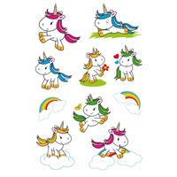 60x Baby eenhoorn dieren stickers met glitters - thumbnail