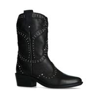 Sacha leren cowboylaarzen met studs zwart