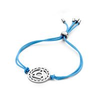 CO88 Collection Chakra 8CB 90210 Armband met Stalen Element - Throath Chakra Ø 20 mm - One-size - Blauw - thumbnail