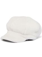 Prada casquette gavroche texturée - Blanc