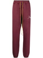 RHUDE pantalon de jogging à logo brodé - Rouge