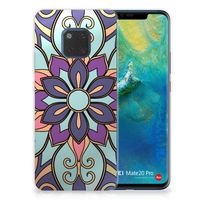 Huawei Mate 20 Pro TPU Case Purple Flower - thumbnail