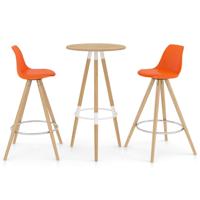 vidaXL 3-delige Barset oranje