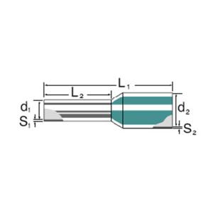 Weidmüller 9021030000 Adereindhulzen 0.75 mm² Deels geïsoleerd Lichtblauw 500 stuk(s)