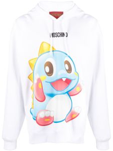 Moschino hoodie en coton à imprimé graphique - Blanc