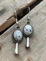 Vintage Turkoois Kort oorbellen Verdrietig Etnisch Stijl