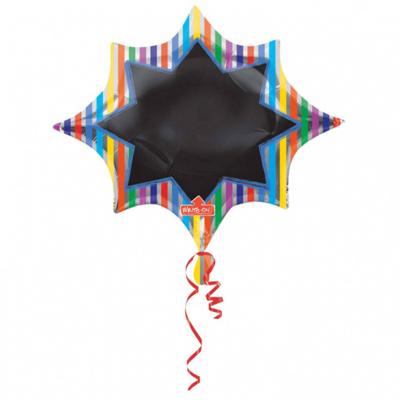Amscan Folieballon Burst Black Board 88 X 73 Cm Zwart