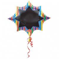 Amscan Folieballon Burst Black Board 88 X 73 Cm Zwart