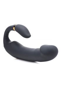 10X Pleasure Silicone Vibrator with Clit Stimulator