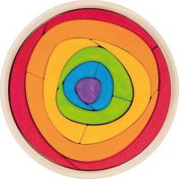 goki Evolution 58329 Designpuzzel, gekleurde spiraal van hout, creatief steekspel voor kinderen, gemaakt in Europa