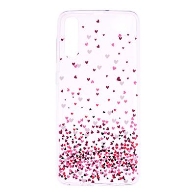 Shop4 - Samsung Galaxy A70 Hoesje - Zachte Back Case Hartjes Transparant Shop4 - Samsung Galaxy A70 Hoesje - Zachte Back Case Hartjes Transparant