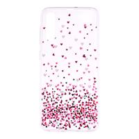 Shop4 - Samsung Galaxy A70 Hoesje - Zachte Back Case Hartjes Transparant