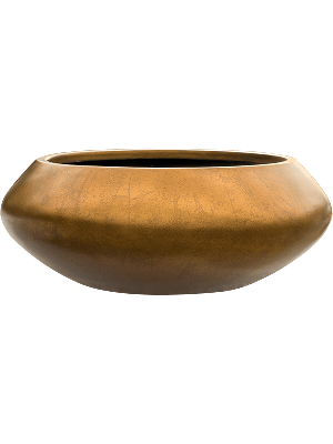 Baq Metallic Silver leaf Bowl Ufo Matt Honey, 40x15cm